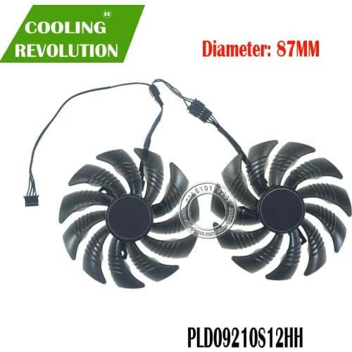 87MM PLD09210S12HH DC12V 0.40A 4PIN graphics fan suitable for Gigabyte GTX 1660 Super GV-N1660 OC 6GD
