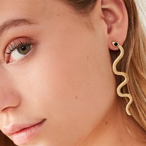 Fashion Exaggerated Long Serpentine Snake Tassel Stud Earrings Pendientes For Women Jewelry Accessories Wholesale