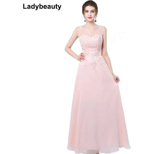 Elegant Avondjurk A-Line Vestido Chiffon Sleeveless Evening Dresses Pink Purple Women Formal Long Prom Gowns