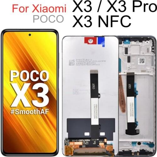 6.67" LCD For Xiaomi Poco X3 NFC LCD Display Touch Screen Assembly Replacement For PocoX3 M2007J20CG M2007J20CT LCD