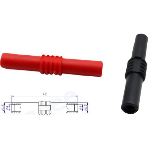 10pcs Insulated 4mm Banana Jack Female to 4mm Female Banana Socket Connector Coupler For 4mm Banana Plug Extension Adapter