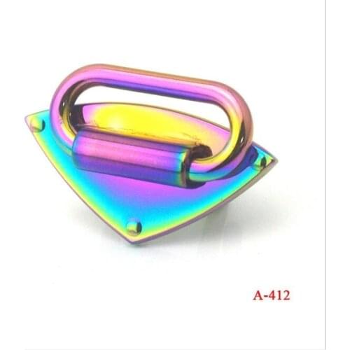 10 pieces / lot) Professional production of custom luggage hardware with high-grade metal DIY colorful triangle buckle