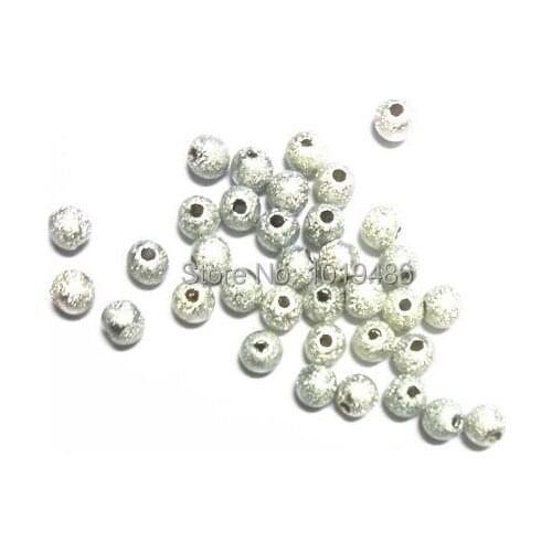 2000/PCS 4mm silver Color Stardust Acrylic Round Beads Spacer jewelry Finding, Free shipping