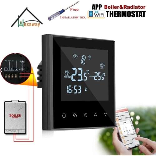 EU Valve radiator Linkage Controller wireless-boiler-thermostat WIFI for Dry contact Passive contact
