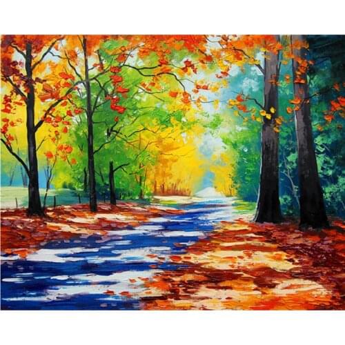 GLymg Diy Diamond Painting Full Drill Landscape Forest Diamond Embroidery Full Square Cross Stitch Mosaic Decoration Home Decor