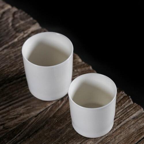 Ceramic Cup Straight Barrel Cup Master Cup Ceramic Whiteware Cup Jade Porcelain Teacup Kong Fu Tea Set Teacups Tea Set Site