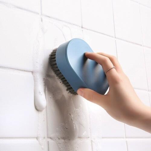 Multifunctional Laundry Brush Soft Shoe Brush Household Simple Clothes Shoe Cleaning Brush Flocking Brush Household Bathroom