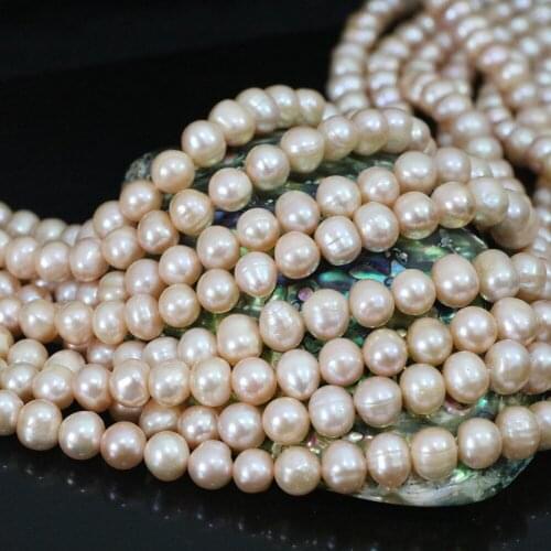 Fashion natural orange freshwater nearround pearl loose beads 9-10mm weddings party diy findings jewelry making 15inch B1398