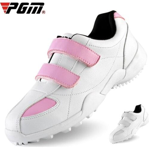 PGM golf shoes soft microfiber leather fabric fashion elegant breathable comfortable waterproof sports leisure childrens shoes
