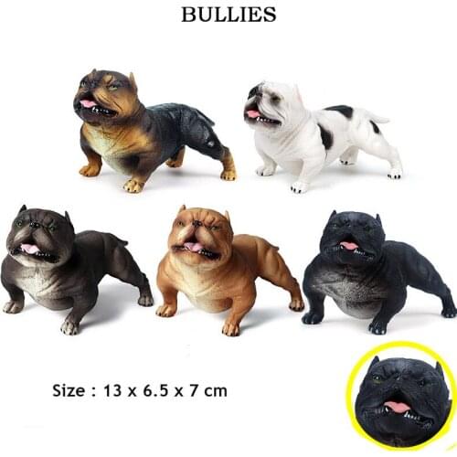 Original Wild Animals World American Bully Dog Model Action Figurines Miniature Collection Toy For Kids