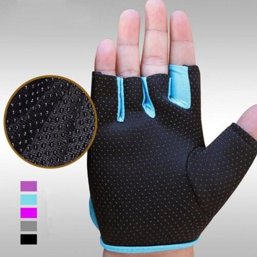 Mens Half Finger Outdoor Sport Climbing Rubber Non-slip Cycling Glove Women Lycra Gym Dumbbell Weightlifting Fitness Glove G145