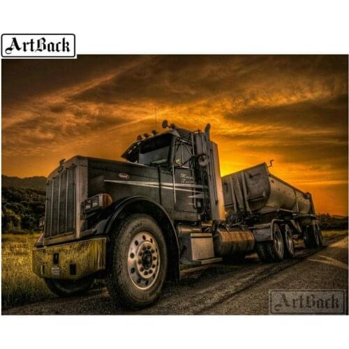 Full square drill diamond painting truck pattern 3d diamond embroidery crafts 3d mosaic home decoration car painting