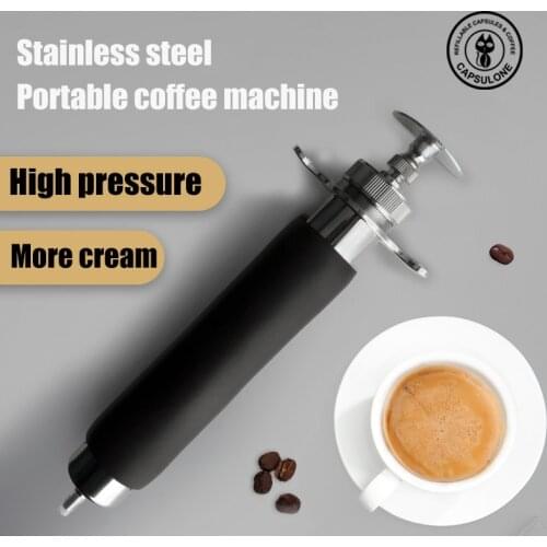 Manual coffee machine Hand press espresso machine household outdoor portable coffee maker machine/Manual extraction coffee cream