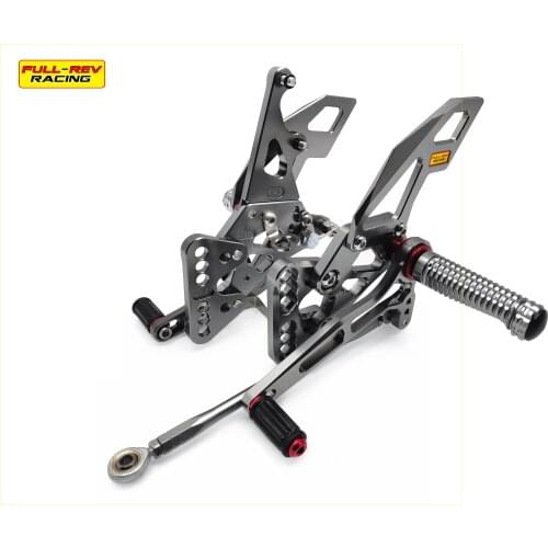 SILVER For SUZUKI GSXR 1000 2005-2006 rearsets Motorcycle Rearset Footpegs Full Rev Racing