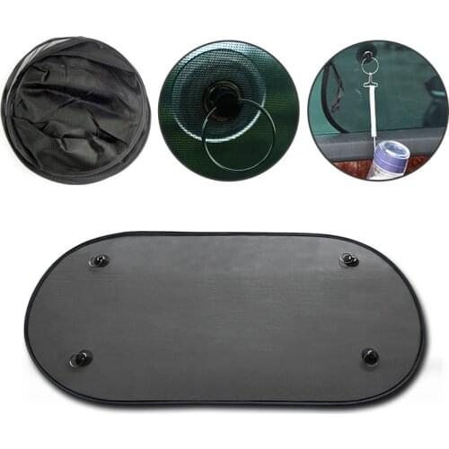100*50cm Foldable Mesh Car Rear right left Windscreen Cover Window Suction Cup Sun Visors Shade Sunshade Mesh Cover