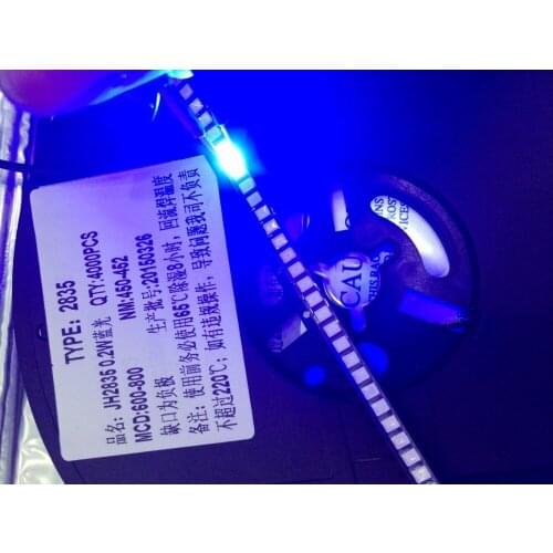 SMD LED 2835 Blue Light 0.2W 460-465nm SMD 2835 LED 3.0~3.4V Blue led 60MA/4000PCS