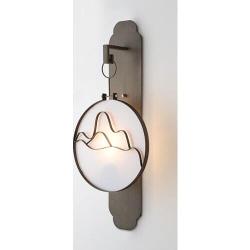 Lamparas de techo colgante moderna blue wall light wood crystal aisle corridor wall lamp dining room wall lamp