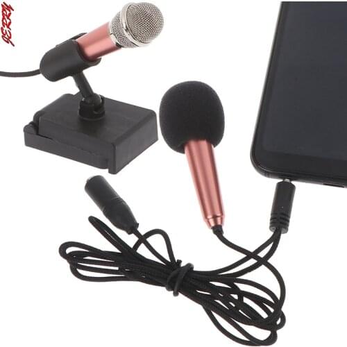 Explosive Portable 3.5mm Stereo Studio Microphone Karaoke Mini Microphone Mobile Phone PC Microphone Size: About 5.5cm * 1.8cm