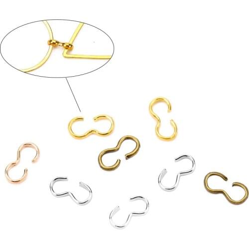 100pcs Copper Gold Color Diy Necklace Hooks Clasps Making Accessories 4x8mm Connectors For Bracelet Findings Jewelry Supplies