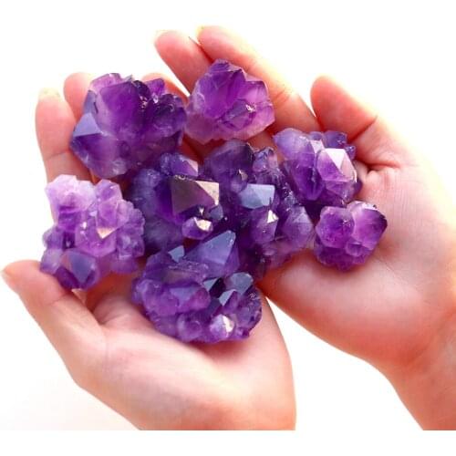 1pc Natural Amethyst Crystal Cluster 10-50g Raw Healing Reiki Stone Decoration Ornament Purple Crystal Quartz Mineral Pendulum