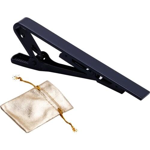 2PCS Stainless Steel Exquisite Tie Bar Clip ,Polished Gold Tone, 2.3Inches