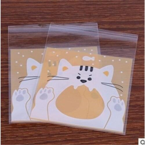 20Pcs Cute Cartoon Plastic Bag Cookie Candy Gift Packaging Bags Wedding Birthday Party Deco Favors OPP Self Adhesive Pouch Bags