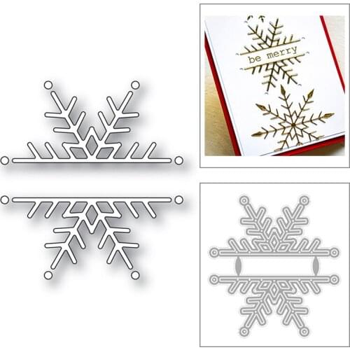 2020 New Winter Christmas Snowflake Embossing Banner Metal Cutting Dies For Cut Making Greeting Card Paper Scrapbooking No Stamp