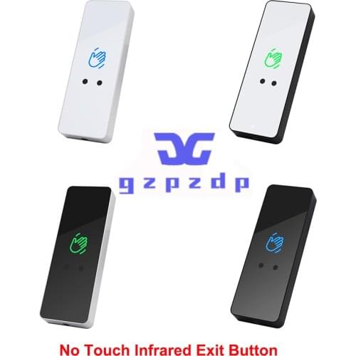 20201 New Time Delay Adjustable 12V 24V NO NC COM Door Access Control Contactless Infrared Release Switch No Touch Exit Button