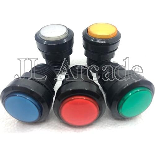 32mm black edge small round Arcade Game LED illuminated push button with microswitch for Arcade Control Panel Bundle Kit