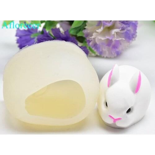 3D Cartoon Easter Bunny Soap Silicone Molds Rabbit Mousse Ice Cream Chocolate Candy Mold Fondant Cake Decorating Tools