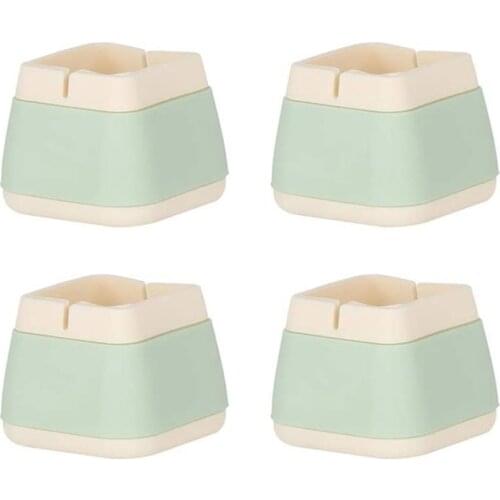 4Pcs Silicone Chair Leg Caps Floor Protectors for Chairs Anti-Slip Pad Table Pads for Furniture Protector (Light Green)
