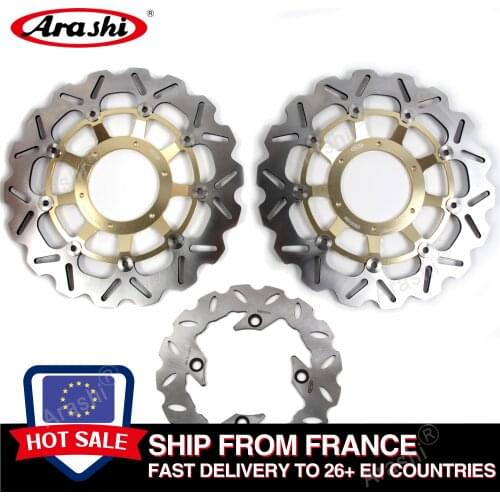 Arashi 1 Set Front Rotors Rear Brake Disc For HONDA CBR1000RR CBR1000 2004 2005 / CBR600RR 2003-2015 CBR600 2006 2007 2008 2009