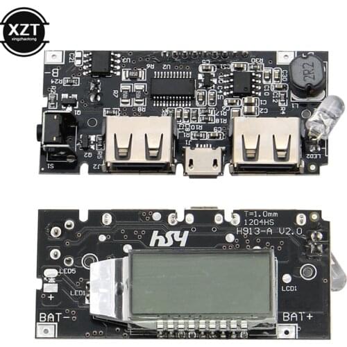 Automatic Protection! Dual USB 5V 1A 2.1A Mobile Power Bank 18650 Lithium Battery Charger Board Digital LCD Charging Module