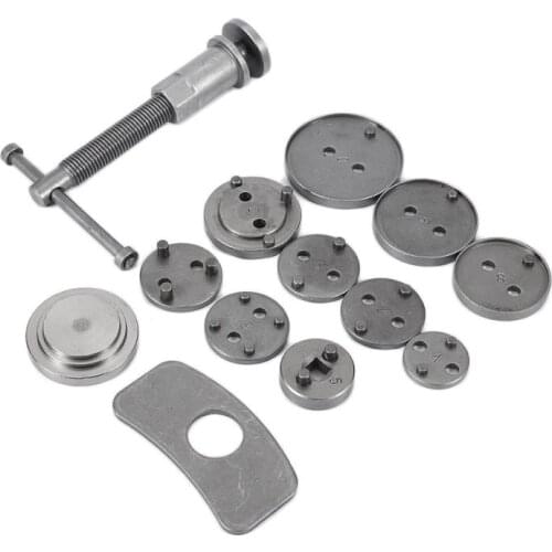 13PCS Car Disc Brake Caliper Wind Back Brake Piston Compressor Tool Kit Auto Repair Tools Removal Cylinder Pump With Case HWC