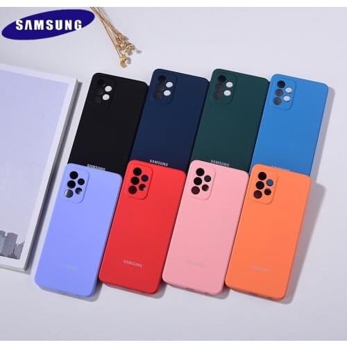 Samsung Galaxy A52 A72 A32 A22 A12 A82 Case Soft-Touch Back Full Protective Shell Liquild Silicone a52 A 22 A 32 4G 5G A12 Cover