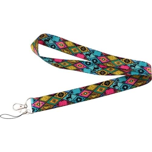 Bohemian style Colorful Lanyard for Keys Phone Cool Neck Strap Lanyard for Camera Whistle ID Badge Cute webbings ribbons Gifts