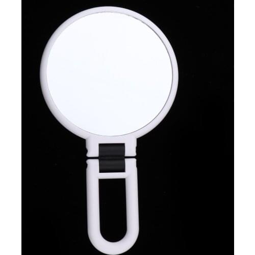Double Sided Folding Handheld Mirror - Normal & Magnification Travel Makeup Mirrors Hang Mirror