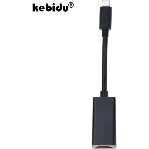 Kebidu USB 3.1 USB-C to HDMI-compatible Type C Converter Cable Male to Female Adapter for MacBook/Huawei Matebook/Smasung S8