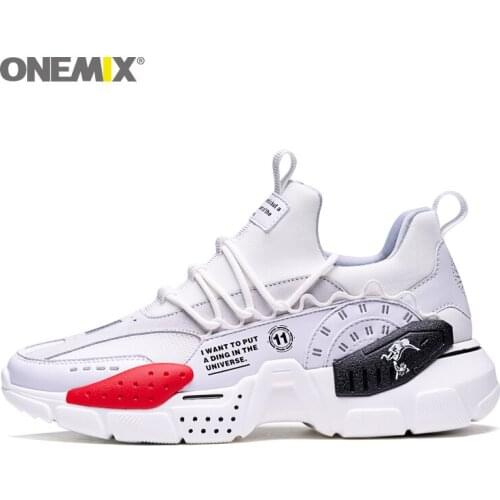 ONEMIX Breathable White Womens Sport Shoes High Top Platform Fashion Mens sneakers Light Flats Outdoor Unisex Running Shoes
