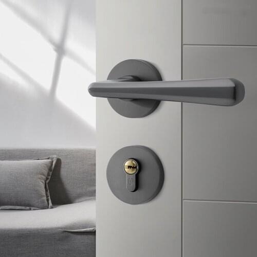 Modern Interior Security Anti-theft Mechanical Door Locks Home Bedroom Door Handle Split Lock Furniture Hardware Supplies