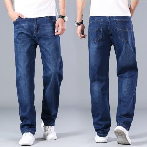 2021 Fashion Hip Hop Old Jeans Male Casual Loose Plus Size Mens Jeans Streetwear Retro Denim Jeans Mens Pants