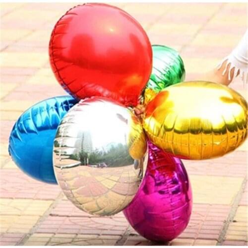 5pcs 18inch Round Inflatable Helium Balloon Birthday Party Decorations Kids Foil Balloons Wedding Christmas Supplies Gifts