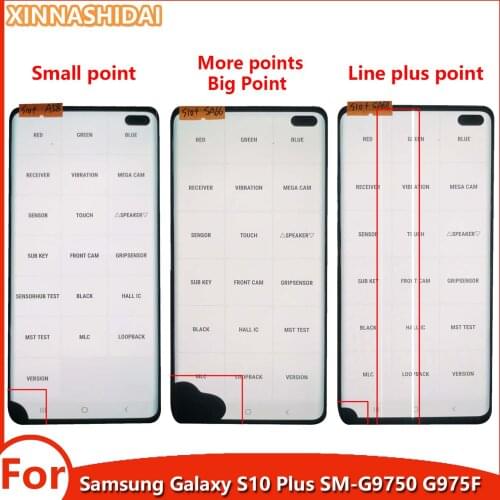Original S10 Plus lcd For Samsung S10+ G975 S10 Plus G975W G975F LCD Display Touch Screen Digitizer With Dead Pixel Part
