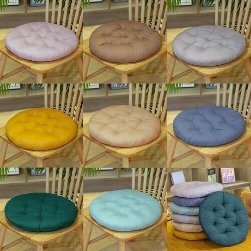 Tatami Cotton Chair Cushion Solid Color Plush Seat Pad Soft Office Chair Cushions Child Pet Mat Floor Throw Pillow Decor #P2