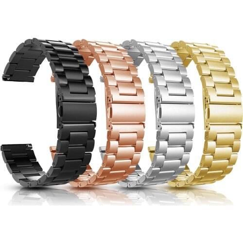 Classic Steel Belt 22mm 20mm Strap for Samsung Galaxy Watch 3 Band 45mm 41mm Bracelet Active 2 1/42mm/46mm Metal Wristband