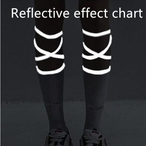 Reflective bandage Ankle-High socks women hip hop streetwear Funny socks Fluorescent Straps Socks Cross Personality Socks meias