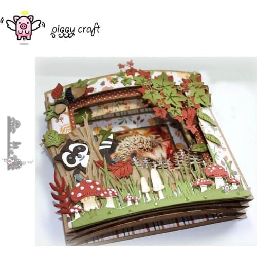 Piggy Craft metal cutting dies cut die mold Mushroom edge decoration Scrapbook paper craft knife mould blade punch stencils dies
