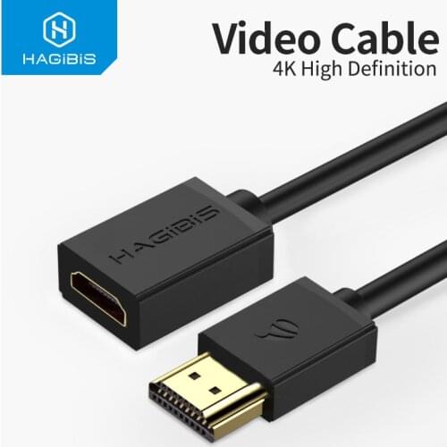Hagibis HDMI-compatible Extension Cable 4K HDMI-compatible 2.0 male to female extender for Computer/HDTV/Laptop/Projector/PS3/4