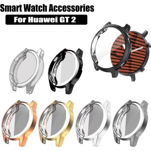 Lamorniea Tempered Glass For Huawei Watch GT/GT2 46MM 42MM Full Cover Curved Edge Frame Screen Protector For Huawei GT2 46 42 mm