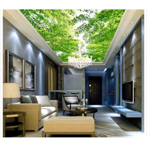 Custom 3d ceiling murals wallpaper The tree shade hd ceiling frescoes Zenith mural photo wallpaper living room wall decoration